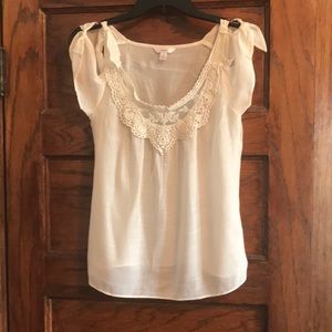 Size small white cold shoulder blouse